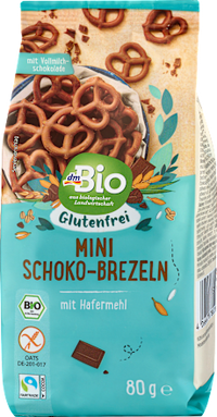 Mini Schoko-Brezeln, glutenfrei, 80 g