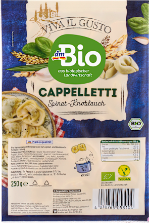 Nudeln, Cappelletti, Spinat-Knoblauch, 250 g