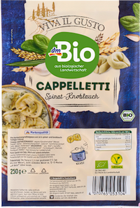 Nudeln, Cappelletti, Spinat-Knoblauch, 250 g