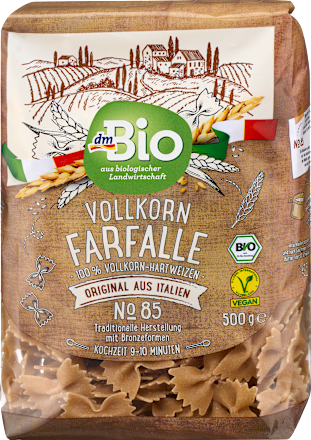 Nudeln, Farfalle aus Vollkorn No.85, 500 g