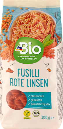 Nudeln, Fusilli aus roten Linsen, 300 g