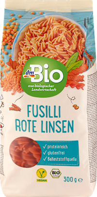 Nudeln, Fusilli aus roten Linsen, 300 g