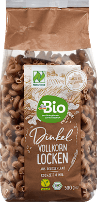 Nudeln, Locken aus Dinkel Vollkorn, 500 g