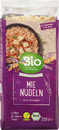 Nudeln, Mie-Nudeln aus Dinkel, 250 g
