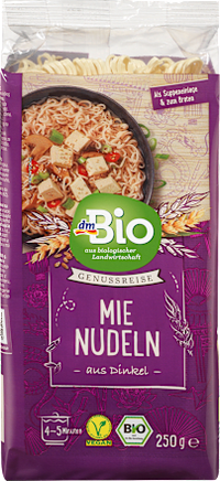Nudeln, Mie-Nudeln aus Dinkel, 250 g