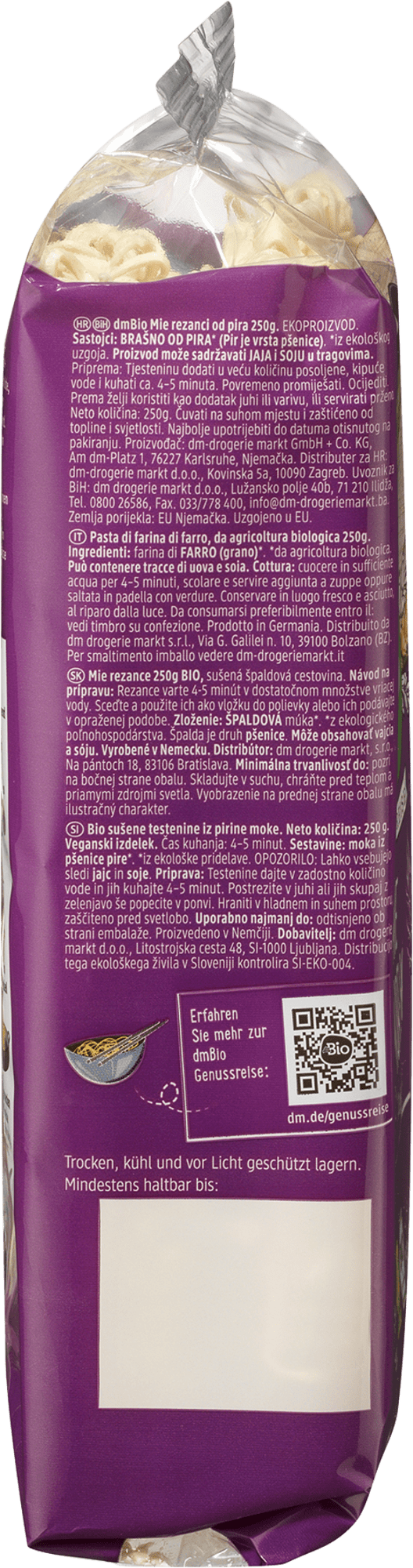 Noedels, Mie noedels van spelt, 250 g