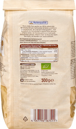 Nudeln, Penne aus Hartweizen, No.66, 500 g