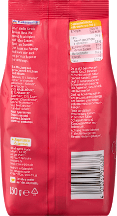 Nuss- & Trockenfrüchtemischung, Kirsch Bananen Nuss Mix, 150 g