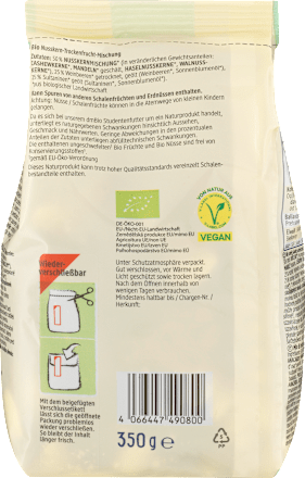 Nuss- & Trockenfrüchtemischung, Studentenfutter, 350 g