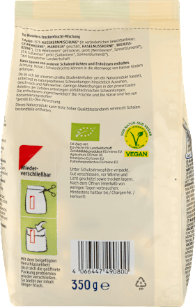 Nuss- & Trockenfrüchtemischung, Studentenfutter, 350 g