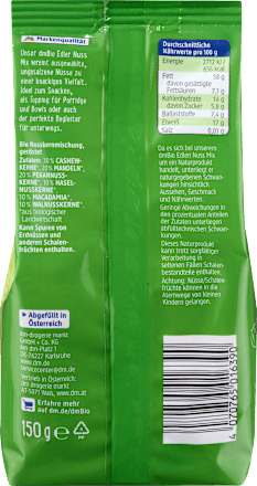 Nussmischung, Edler Nuss Mix, geröstet & ungesalzen, 150 g