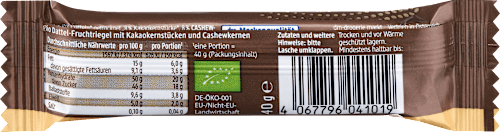 Nussriegel, Kakao Nibs & Cashew, 40 g