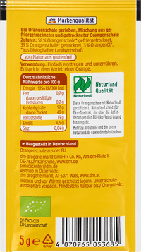 dmBio Orangenschale gerieben 2 x 5 g, 10 g