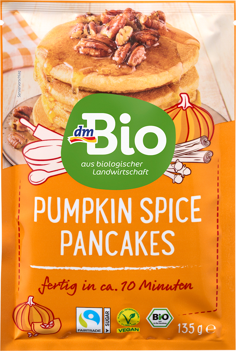 dmBio Pancakes, Pumpkin Spice, 135 g
