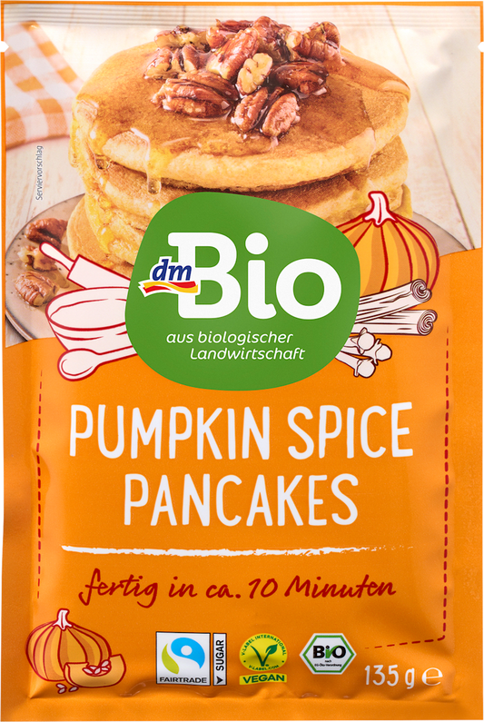 dmBio Pancakes, Pumpkin Spice, 135 g