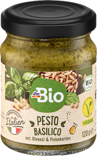 Pesto, Basilico mit Olivenöl & Pinienkernen, vegan, 120 g