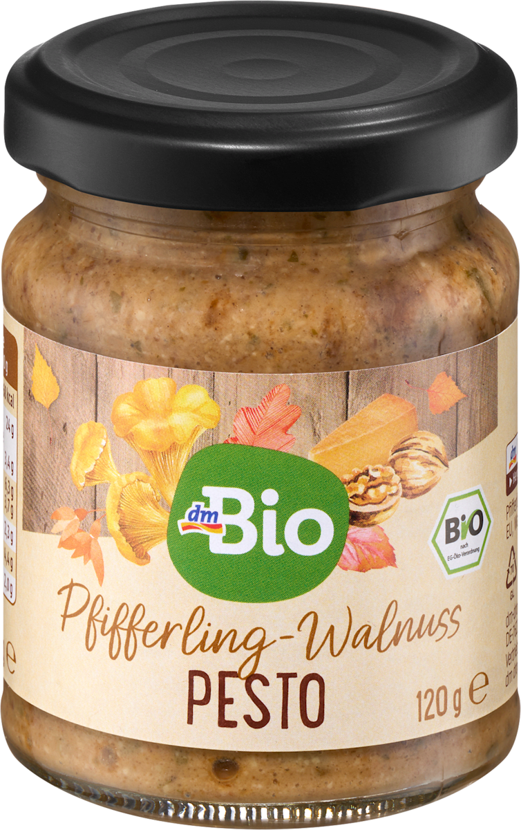 dmBio Pesto, Pfifferling Walnuss mit Käse, 120 g