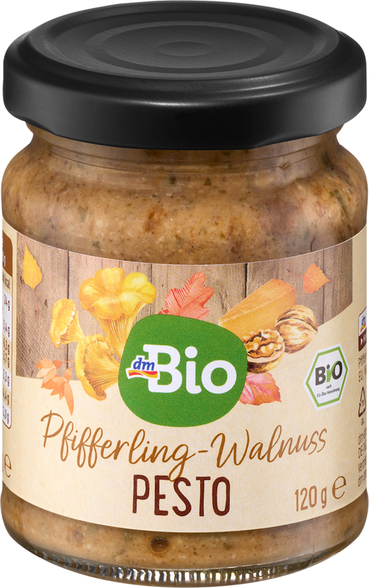 Pesto dmBio, girolle et noix avec fromage, 120 g