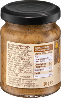 Pesto, Pfifferling Walnuss mit Käse, 120 g