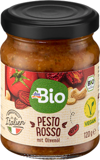 Pesto Rosso mit sonnengetrockneten Tomaten, vegan, 120 g