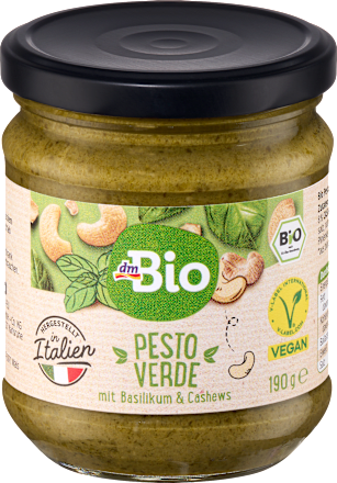 Pesto, Verde mit Basilikum & Cashews, vegan, 190 g