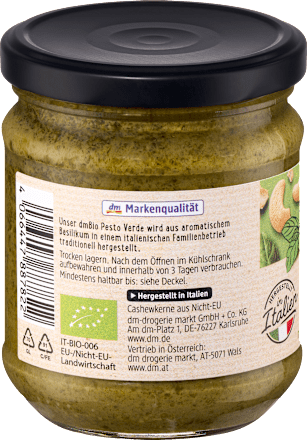 Pesto, Verde mit Basilikum & Cashews, vegan, 190 g