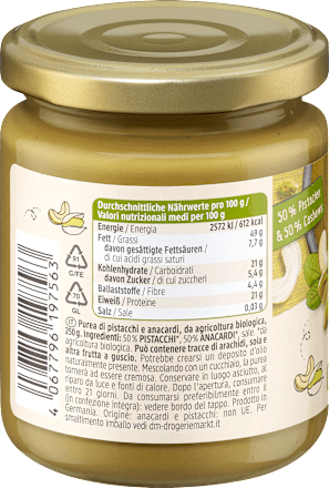 Pistazien Cashewmus, 250 g