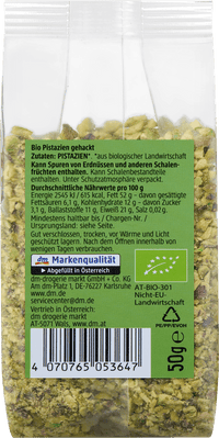 Pistazien, gehackt, 50 g