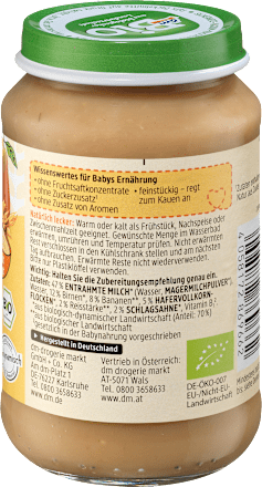 Porridge Birne-Banane ab 10. Monat, 190 g