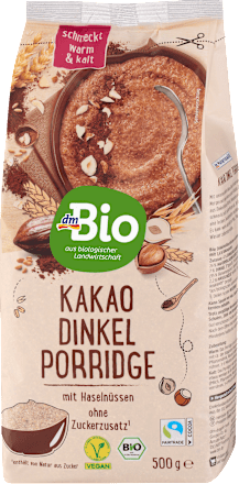 Porridge, Kakao Dinkel mit Haselnüssen, 500 g