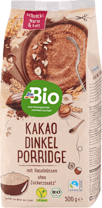 Porridge, Kakao Dinkel mit Haselnüssen, 500 g