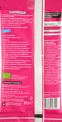 Porridge mit Vanille-Dattel, 65 g