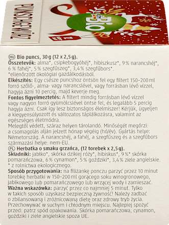 Punch Spice Tea (12 zakjes), 30 g