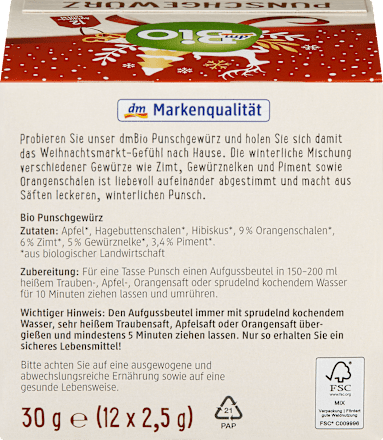 Punch Spice Tea (12 zakjes), 30 g