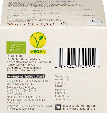 Punch Spice Tea (12 zakjes), 30 g