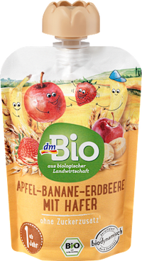 Quetschie Apfel-Banane-Erdbeere mit Hafer, ab 1 Jahr, 100 g