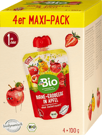 Quetschie Birne-Erdbeere-Apfel mit Hafer, ab 1 Jahr, (4x100g), 400 g