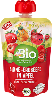 Quetschie Birne-Erdbeere in Apfel, ab 1 Jahr, 100 g
