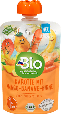 Quetschie Karotte mit Mango-Banane-Birne, ab 1 Jahr, 100 g