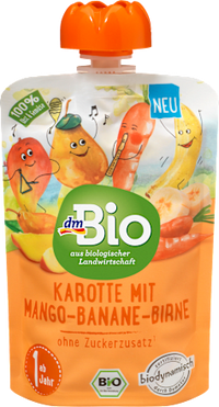 Quetschie Karotte mit Mango-Banane-Birne, ab 1 Jahr, 100 g