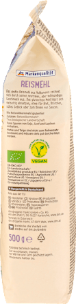 Reismehl, glutenfrei, 500 g