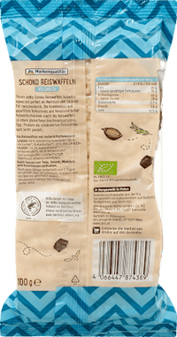 Reiswaffeln, Schoko Vollmilch, glutenfrei, 100 g