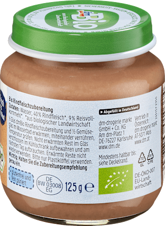 Rindfleisch Zubereitung ab dem 5. Monat, 125 g