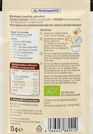 Roggen Sauerteig Extrakt, 15 g