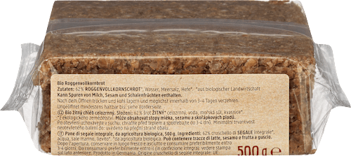 Roggen Vollkornbrot, 500 g