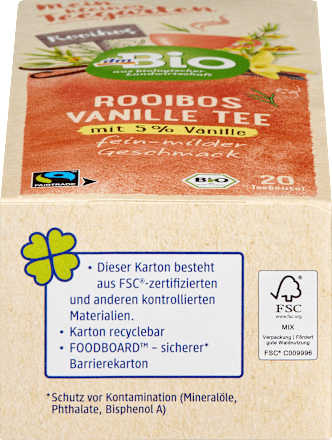 Rooibos thee met vanille (20 zakjes), 30 g