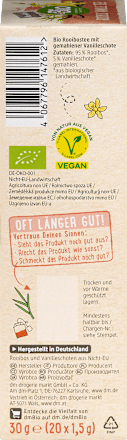 Rooibostee mit Vanille (20 Beutel), 30 g