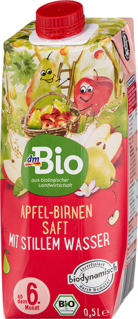 dmBio Saft Apfel-Birne mit stillem Wasser, ab dem 6. Monat, 500 ml