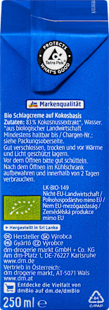 Schlagcreme, vegane Schlagcreme auf Kokosbasis, 250 ml