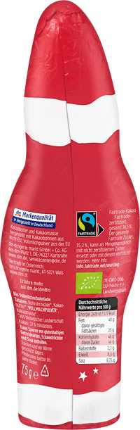 dmBio Schoko Weihnachtsmann, 75 g
